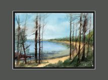 2015, акварель. Экспедиция "Онежское кольцо", мыс "Бесов нос".
